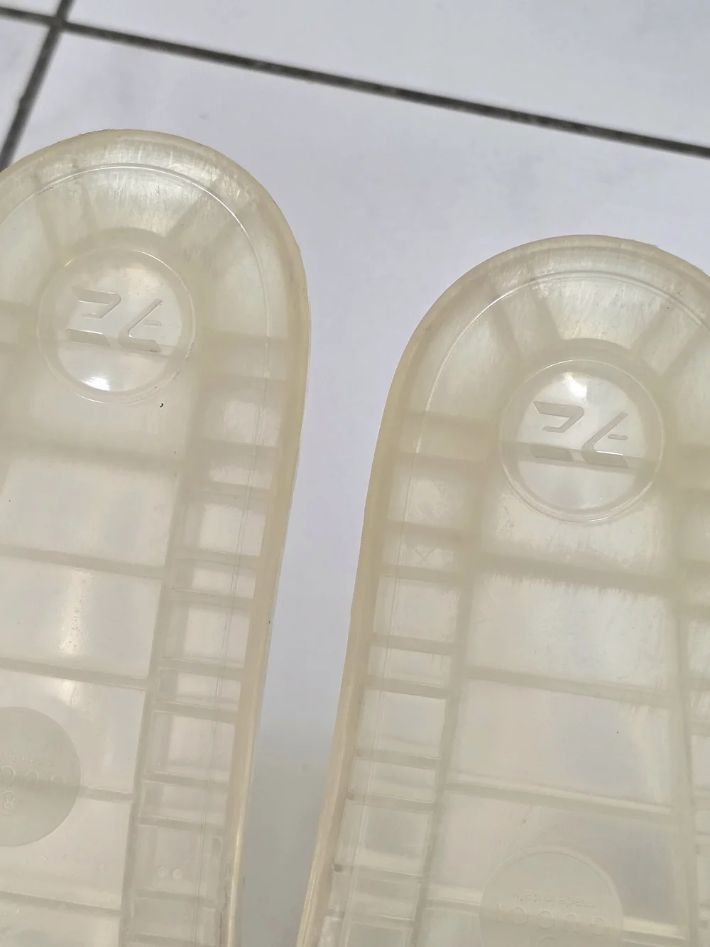 Gucci Translucent Jelly Slides, 12.5